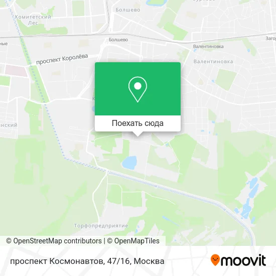 Карта проспект Космонавтов, 47/16