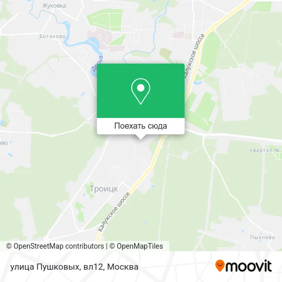 Карта улица Пушковых, вл12