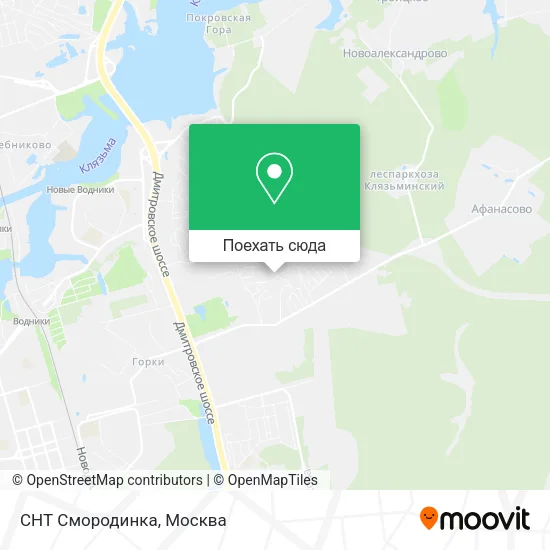 Карта СНТ Смородинка