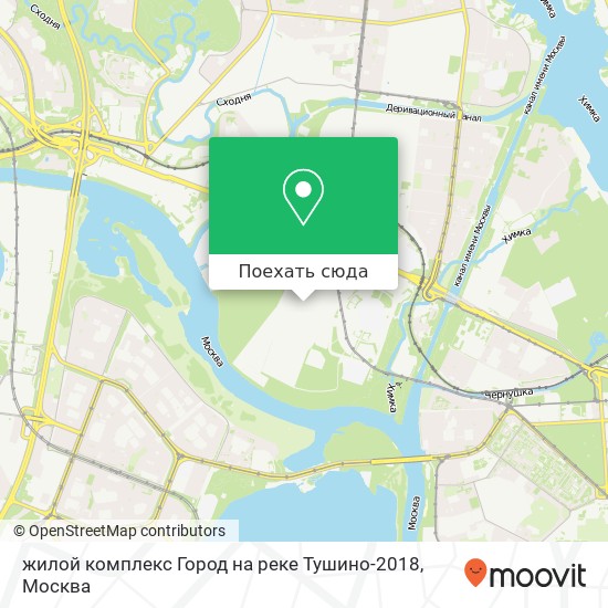 Карта жилой комплекс Город на реке Тушино-2018