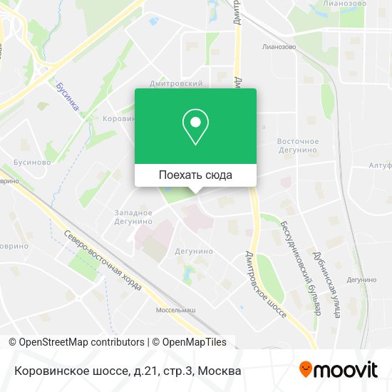 Карта Коровинское шоссе, д.21, стр.3