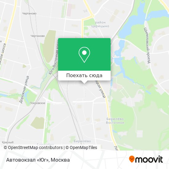 Карта Автовокзал  «Юг»