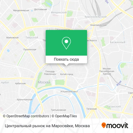 Карта Центральный рынок на Маросейке
