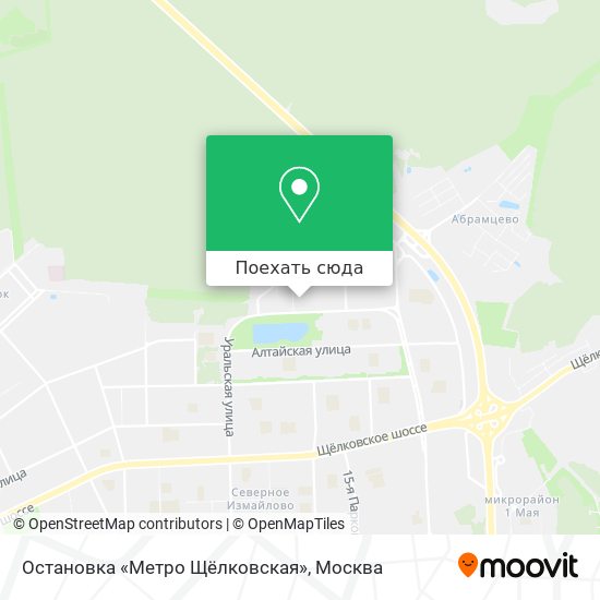 Карта Остановка «Метро Щёлковская»