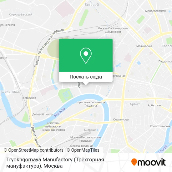 Карта Tryokhgornaya Manufactory (Трёхгорная мануфактура)