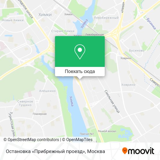 Карта Остановка «Прибрежный проезд»