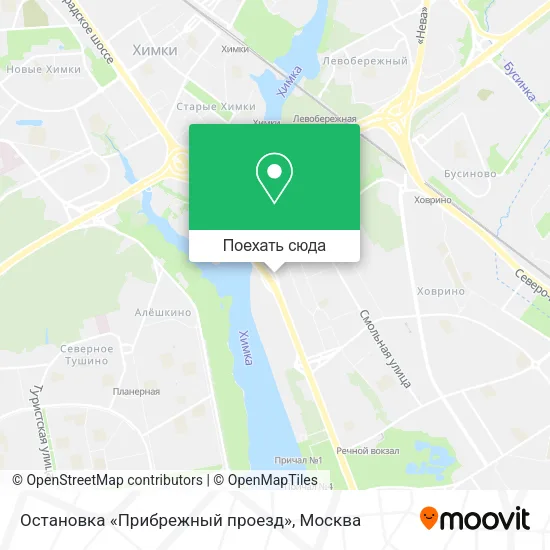 Карта Остановка «Прибрежный проезд»