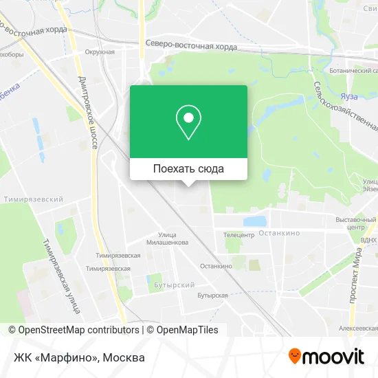 Карта ЖК «Марфино»