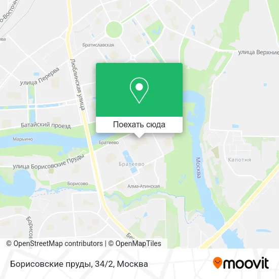 Карта Борисовские пруды, 34/2
