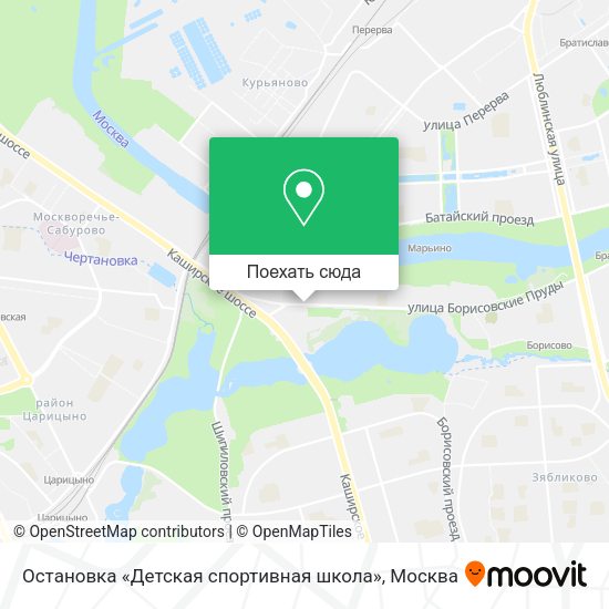 Карта Остановка «Детская спортивная школа»