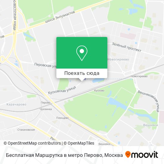 Карта Бесплатная Маршрутка в метро Перово