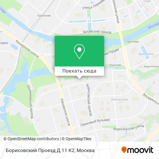 Карта Борисовский Проезд Д.11 К2