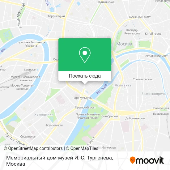 Карта Мемориальный дом-музей И. С. Тургенева