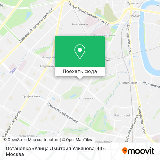 Карта Остановка «Улица Дмитрия Ульянова, 44»