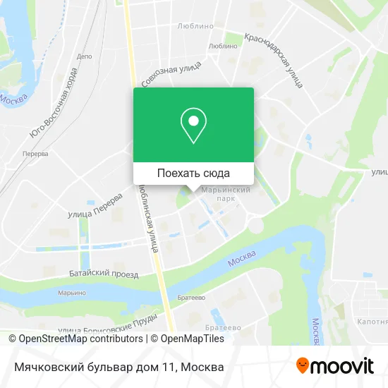 Карта Мячковский бульвар дом 11