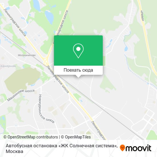 Карта Автобусная остановка «ЖК Солнечная система»