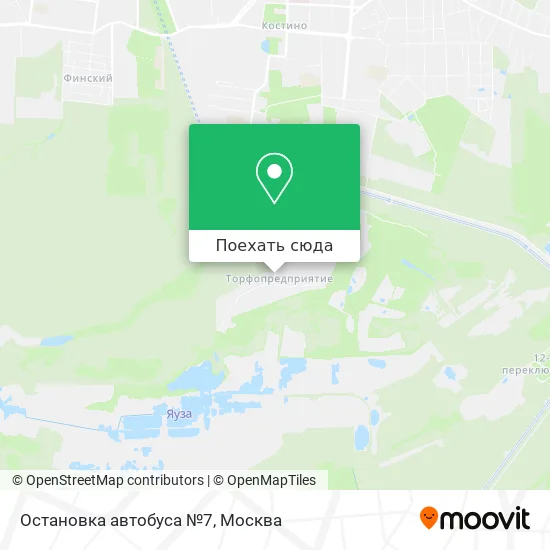 Карта Остановка автобуса №7