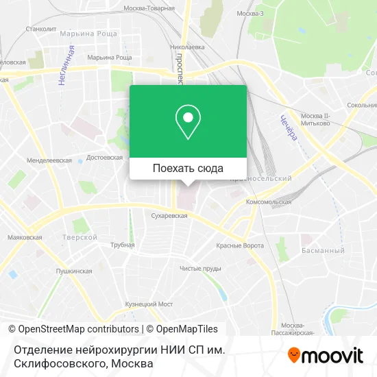 Карта Отделение нейрохирургии НИИ СП им. Склифосовского