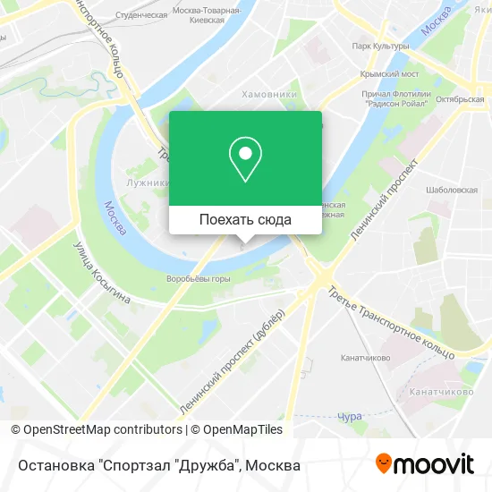 Карта Остановка "Спортзал "Дружба"