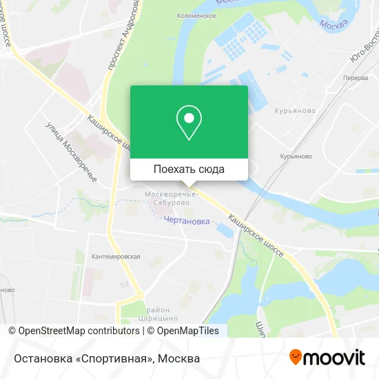 Карта Остановка «Спортивная»