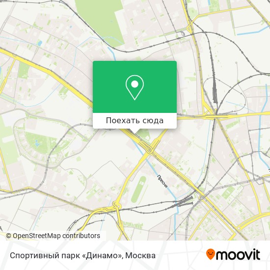 Карта Спортивный парк «Динамо»