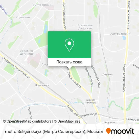Карта metro Seligerskaya (Метро Селигерская)