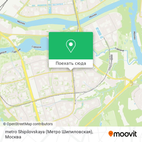 Карта metro Shipilovskaya (Метро Шипиловская)