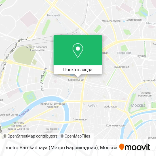 Карта metro Barrikadnaya (Метро Баррикадная)