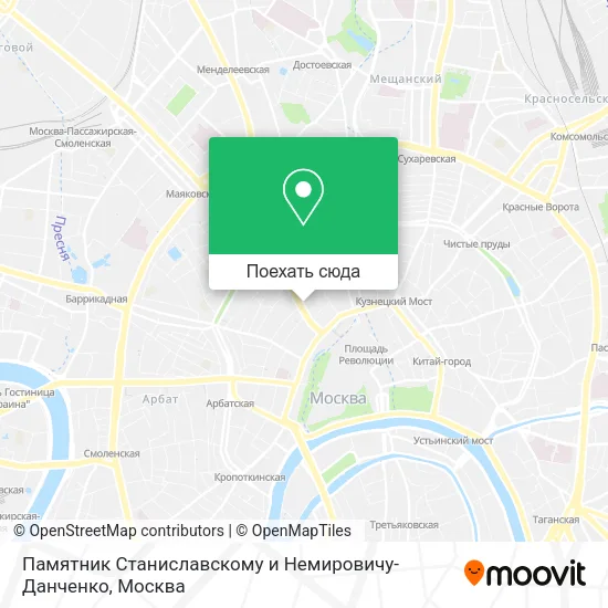Карта Памятник Станиславскому и Немировичу-Данченко