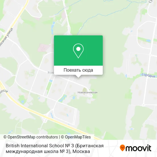 Карта British International School № 3 (Британская международная школа № 3)