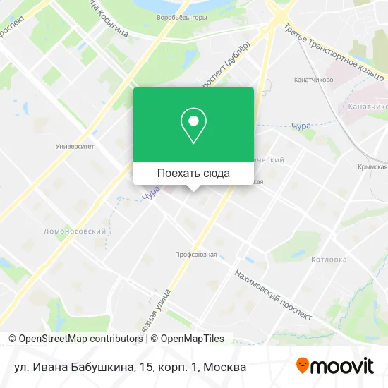 Карта ул. Ивана Бабушкина, 15, корп. 1