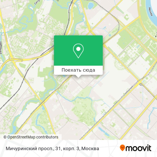 Карта Мичуринский просп., 31, корп. 3