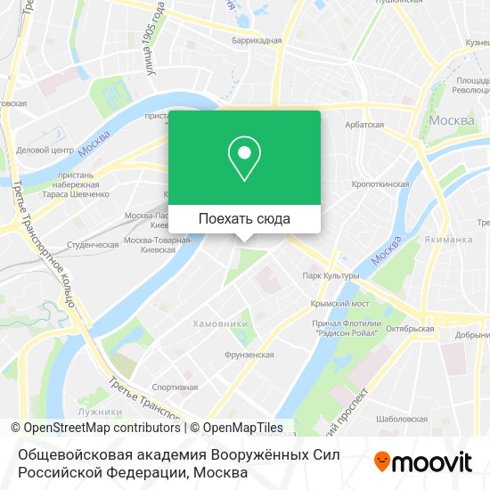 Карта Общевойсковая академия Вооружённых Сил Российской Федерации