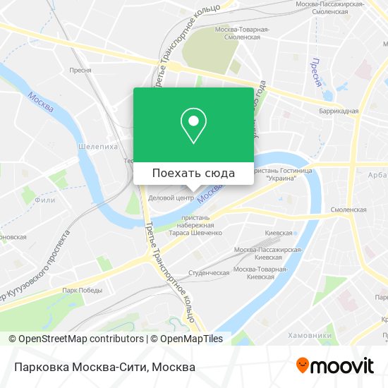 Карта Парковка Москва-Сити