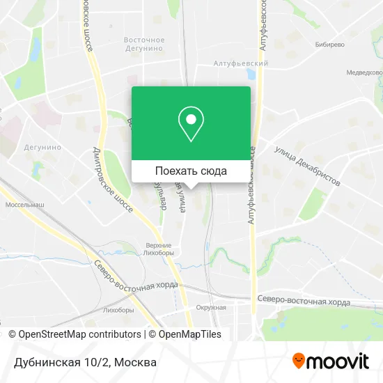 Карта Дубнинская 10/2