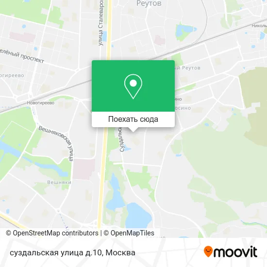 Карта суздальская улица д.10