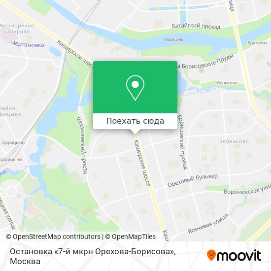 Карта Остановка «7-й мкрн Орехова-Борисова»