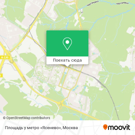Карта Площадь у метро «Ясенево»