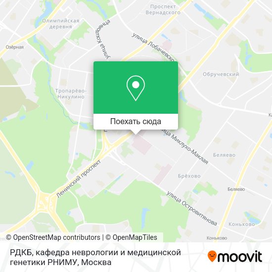 Карта РДКБ, кафедра неврологии и медицинской генетики РНИМУ