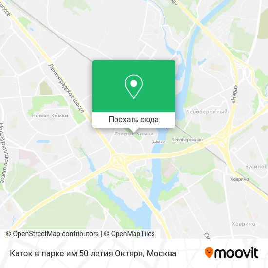 Карта Каток в парке им 50 летия Октяря