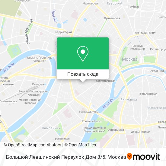 Карта Большой Левшинский Переулок Дом 3 / 5