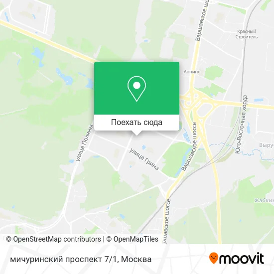 Карта мичуринский проспект 7/1
