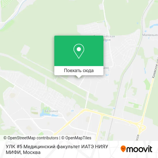 Карта УЛК #5 Медицинский факультет ИАТЭ НИЯУ МИФИ