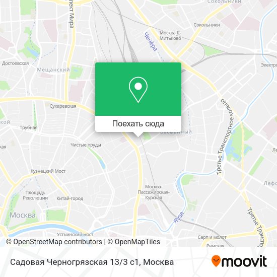 Карта Садовая Черногрязская 13/3 с1