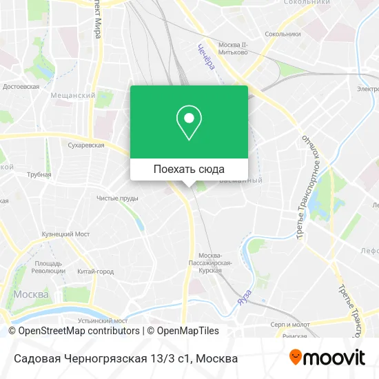 Карта Садовая Черногрязская 13/3 с1