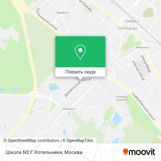 Карта Школа N2 Г.Котельники