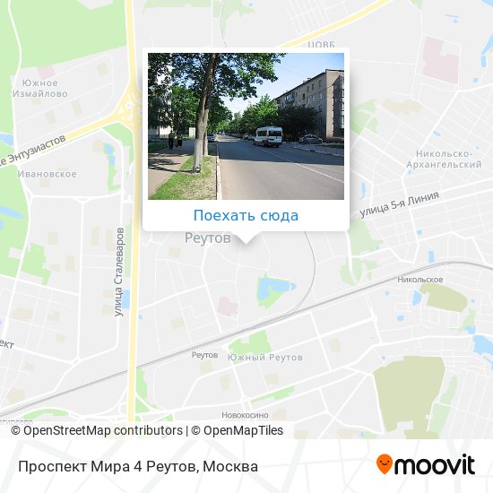 Карта Проспект Мира 4 Реутов