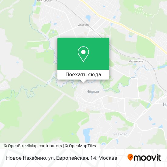 Карта Новое Нахабино, ул. Европейская, 14