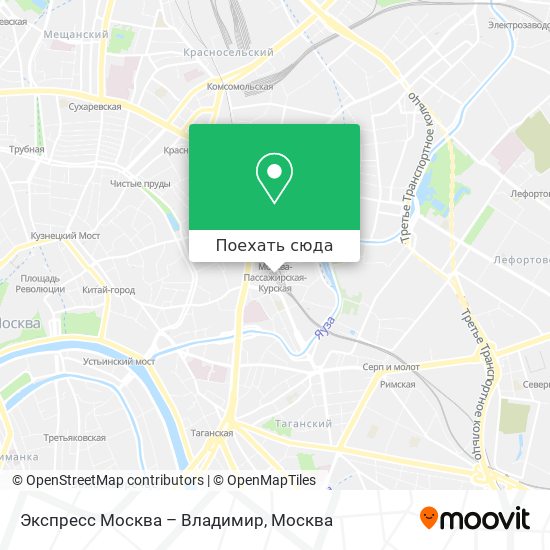 Карта Экспресс Москва – Владимир