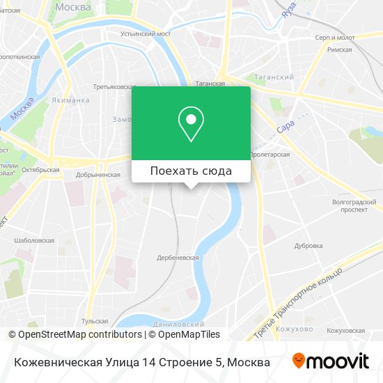 Карта Кожевническая Улица 14 Строение 5